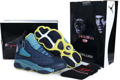 Air Jordan 13 Squadron-blue/Electric-yellow Retro Nike Shoes