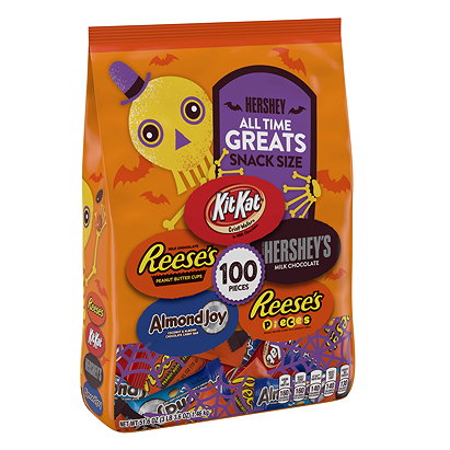 Hershey's, Halloween All Time Greats Snack Size Chocolate Candy Assortment, 100 Pieces, 51.6 Oz