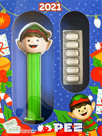 2021 PEZ® Elf Silver Gift Set