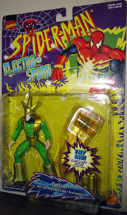 Spider-Man Electro-Spark: Electro Action Figure (gold highlights)