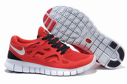 Womens Nike Free Run 2 University RedWhite-Black Running Shoe