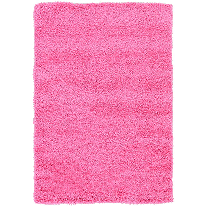 Unique Loom Solid Shag Taffy Pink 4 ft. x 6 ft. Area Rug