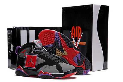 Retro Michael Jordan VII Bordeaux Sale in Color Red Purple and Grey Black Color