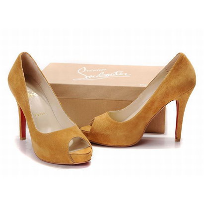 Christian Louboutin Very Prive 120mm Suede Pumps Brown