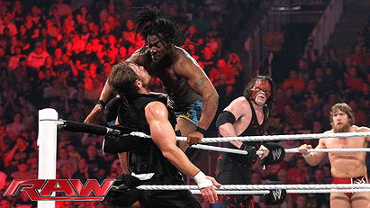 Daniel Bryan, Kane, & Kofi Kingston vs. Seth Rollins, Roman Reigns, & Dean Ambrose (5/20/13)