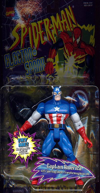 Captain America Action Figure (Spider-Man Electro-Spark)