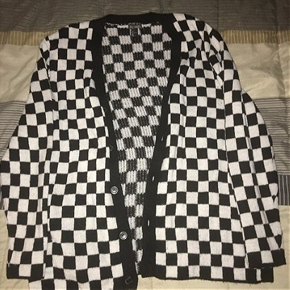 H&M Checkerboard Cardigan