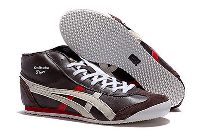 Mens Onitsuka Tiger Mexico 66 Trainers High Top Brown Shoes