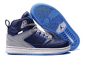 Blue/Grey -Nike JORDAN SIXTY CLUB Leather Men-Basketball-Shoe 