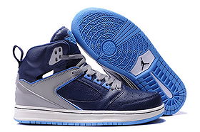 Blue/Grey -Nike JORDAN SIXTY CLUB Leather Men-Basketball-Shoe 