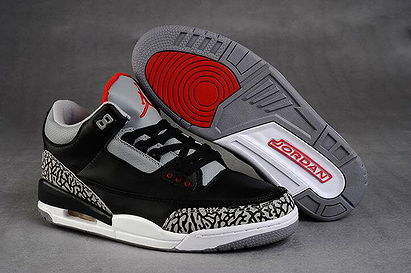 Retro Women Jordans - Retro III Black/Grey Color