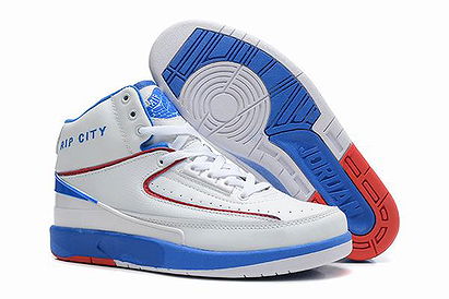 Mens Jordan Rip City Richard Hamilton PE White/Blue Retro ii Shoes