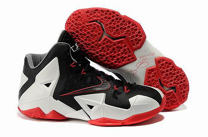 LeBron 11 Black White Red Nike Mens Size Shoe