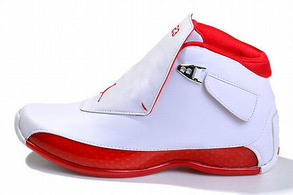 nike jordan xviii white and red for men