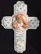 Cherished Teddies - "Sweet Little One" Cross Wall Plaque