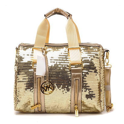 Michael Kors Sequins Large Gold Satchel Bags