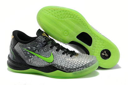 NBA Lakers Kobe Bryant 8 SS Christmas Nike Trainers in Color Black/Grey with Electric Green/Metallic Gold