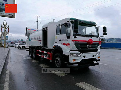 Howo 15 cbm dust suppression truck to Shandong customer