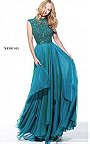 Jeweled Sherri Hill Jade 50807 Cutout Back Full-Length Prom 2017 Dress