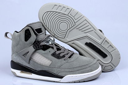 Heads Up : ID Nike Air Jordan Spizike Shoes with Wolf Grey/Black Color