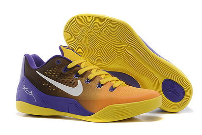 NBA Kobe Bryant 9 Low Lakers Gradient EM Sneakers Online - White Purple Yellow