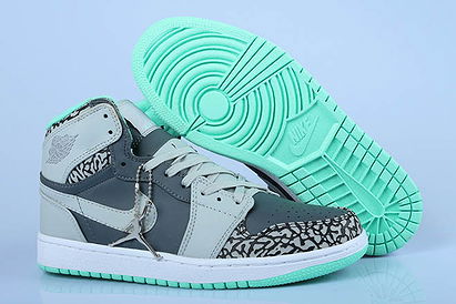 NBA Jordan Retro I Color Dark/Soft Grey-Green Men Size Training Shoe