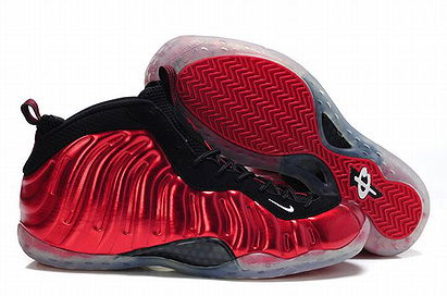 nike foamposite one nrg varsity red and white black men basketball shoes
