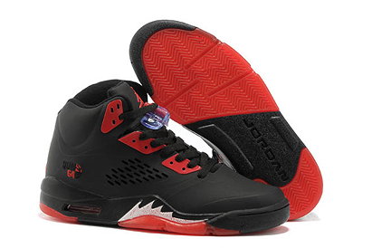 Varsity Red and Black Retro Jordan V - Women Basketball Shoes