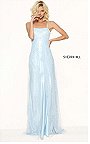 2017 Empire Sherri Hill Light Blue 50862 Slim Flare Lace Prom Dress Long