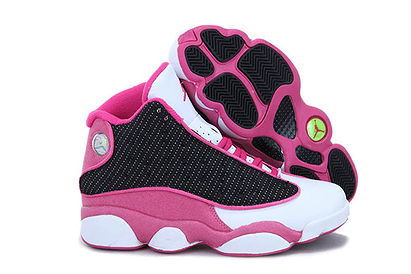 Retro Women Jordan 13 - Pink & Black & White