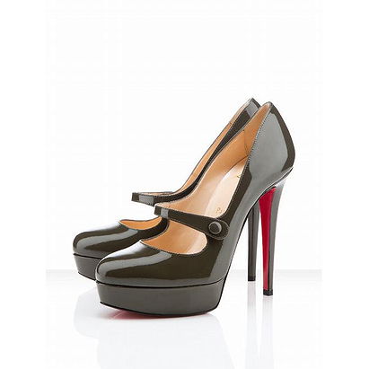 Red Bottom Christian Louboutin Relika 140mm Mary Jane Pumps Grey