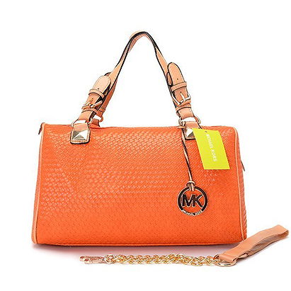 Michael Kors Grayson Large Orange Satchel Bag