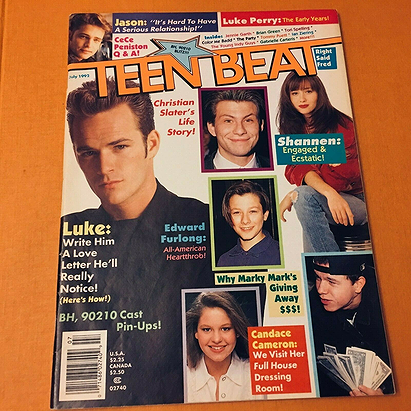 Teen Beat Magazine July 1992 Beverly Hills 90210 Marky Mark Posters Included