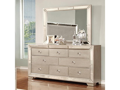 Lifestyle Glitzy 7 Drawer Dresser and Mirror Set