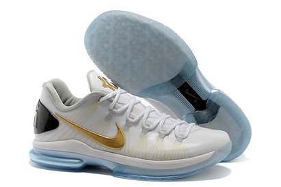 Nike Zoom KD Elite V Low White And Gold Colorways