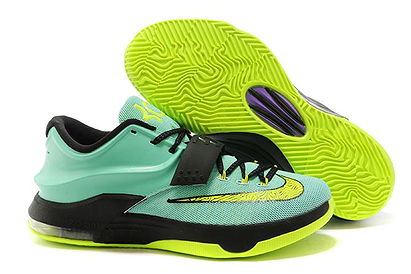 Zoom Kevin Durant VII Volt/Black and Jade Mens Nike Sports Trainers