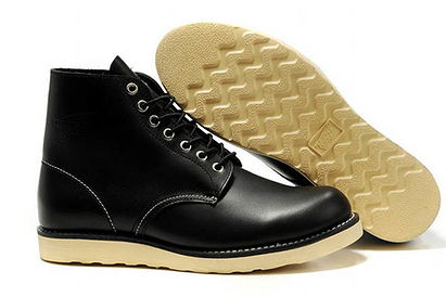 Mens Red Wing Heritage Classic 6 Inch Round Boots Black
