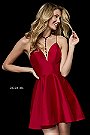 Sweetheart Neck A-Line Taffeta Homecoming Gowns 2018 Sherri Hill 52155 Red [Sherri Hill Red 52155] - $180.00