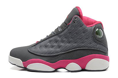 Jordan 13 GS Retro Nike Womens Footwear Color:Cool Grey/White-Pink