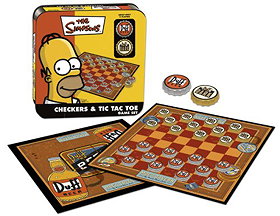 The Simpsons Checkers and Tic-Tac-Toe Game Set