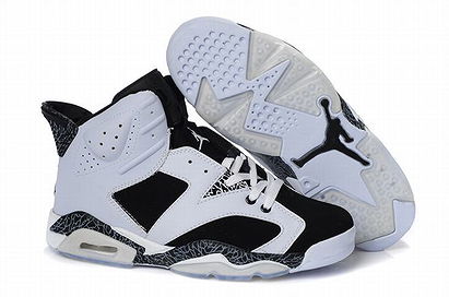 Black/White-Jordans Sneakers 6-Nike-Air-Mens