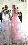 2017 Blush Appliqued Sherri Hill 51244 Strapless Lace Brides Dress Outlet