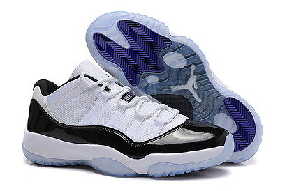 Concord Jordan Low Retro 11 White/Black/Dark Concord Men Basketball Shoes