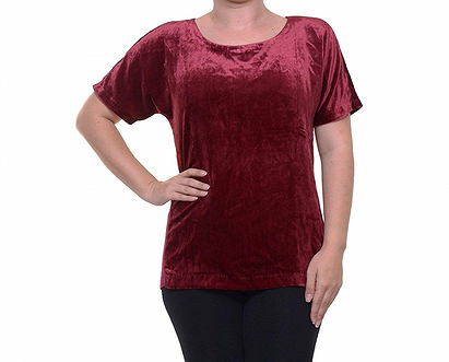 Lucky BRAND Womens Top Burgundy XS Contrast Wild Currant Zip Back Short Sleeve
