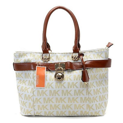 Michael Kors Logo-Print Large Vanilla Tote Bags