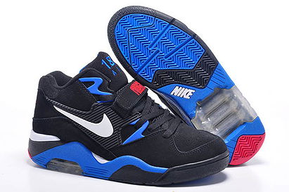 Nike Black Red White with Sport Royal Colorway Low-Cut Mens Barkley Air Force 180 Training Sneakers