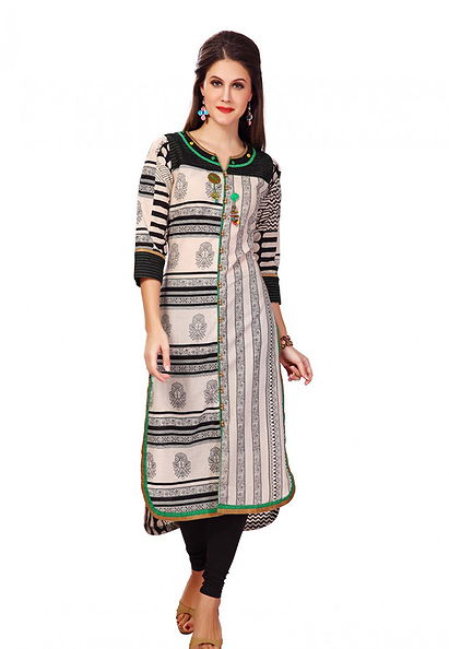 White Color Fashion Designer Kurti Designs