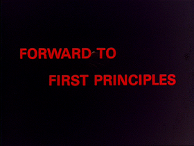 Forward to First Principles