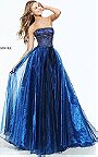 Embellished Navy Strapless A-Line Prom Dresses 2017 Sherri Hill 50957