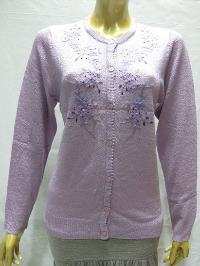 Buy Embroidered Cardigan, Lilac color Online at $ 9.47 Price